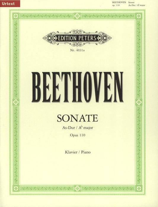 Beethoven: Sonata in A Flat, Op. 110 — Piano (Edition Peters)