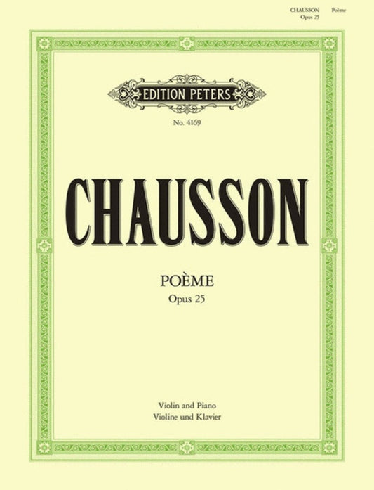 Poeme Op 25 Violin Piano (Softcover Book)