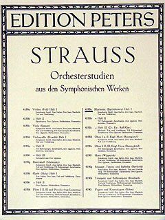 Strauss Orchestral Studies Vol 1 for Clarinet by Edition Peters