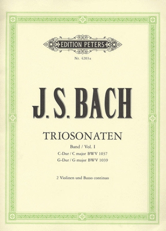Trio Sonatas Book 1 Bwv 1037 1039 Flute/Violin/Piano (Music Score/Parts) Book