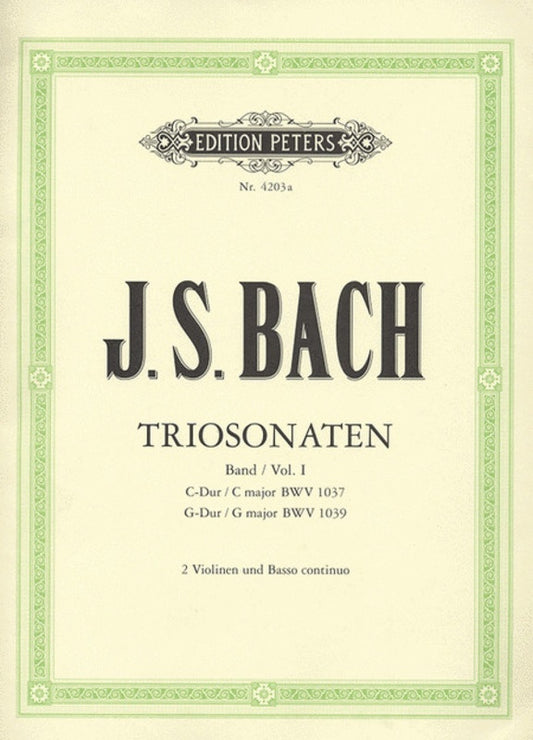 Trio Sonatas Book 1 Bwv 1037 1039 Flute/Violin/Piano (Music Score/Parts) Book