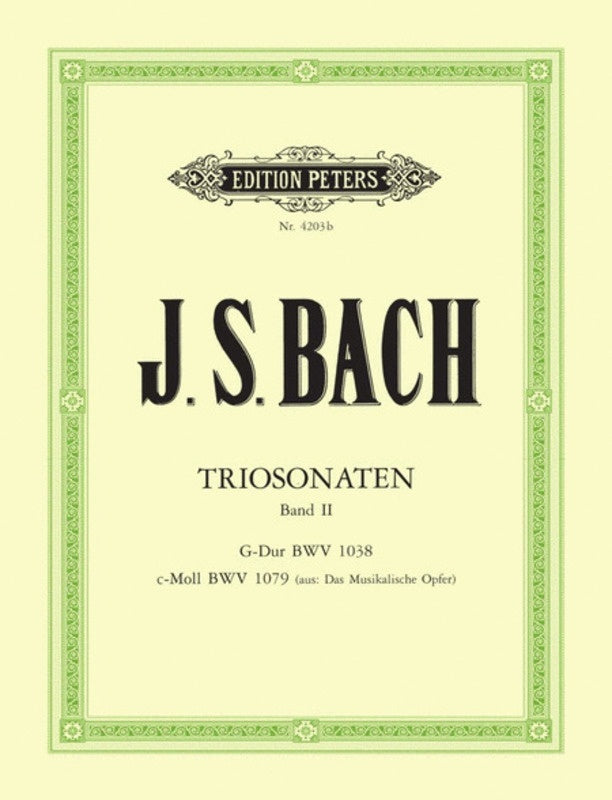Trio Sonatas Book 2 Bwv 1038 1079 Flute/Violin/Piano (Music Score/Parts) Book