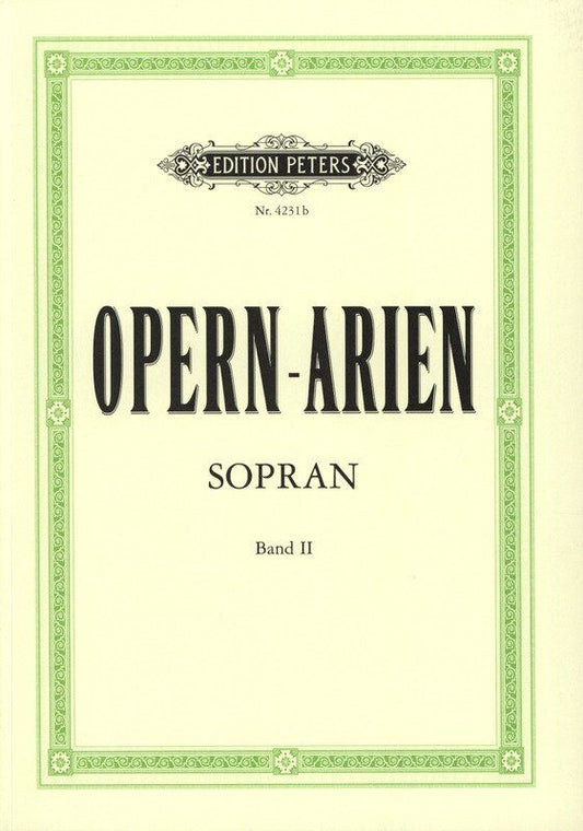 Opera Arias for Soprano Vol 2 Vocal Score