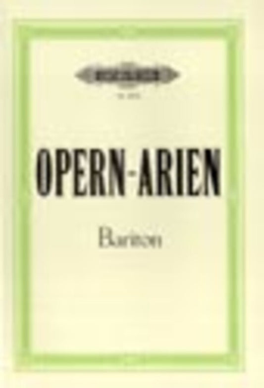 Opera Arias For Baritone (Softcover Book)