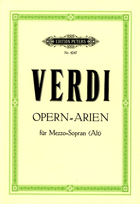 Verdi: 7 Mezzo-Soprano Arias — Voice & Piano (Edition Peters)