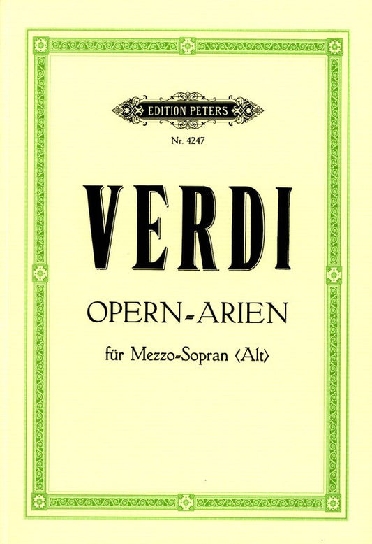 Verdi: 7 Mezzo-Soprano Arias — Voice & Piano (Edition Peters)