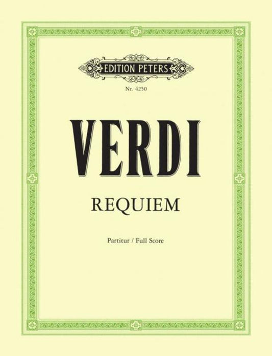 Verdi - Requiem Full Score Score