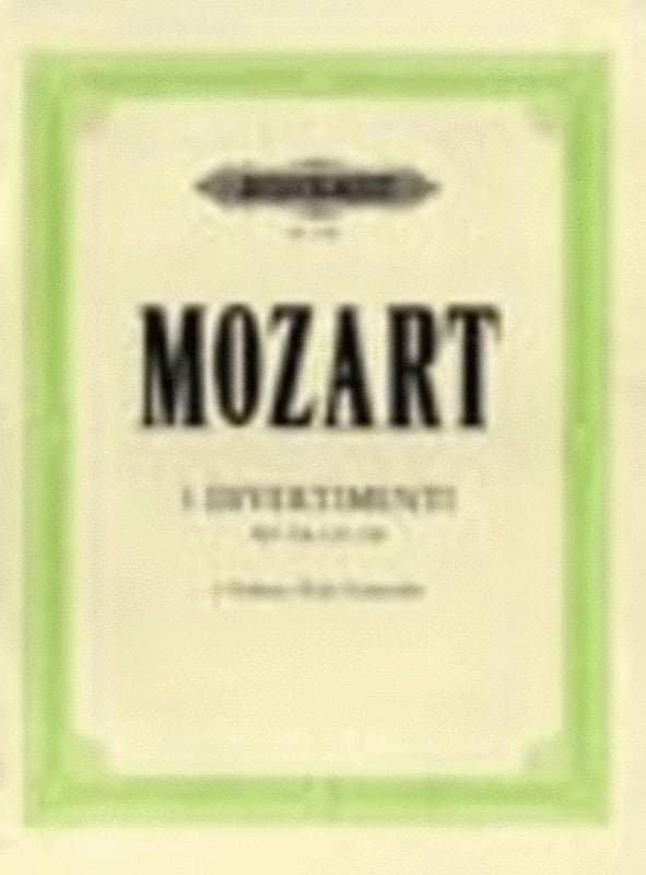 Divertimenti 3 K136-138 2Violin Viola Vc Parts (Music Score/Parts) Book