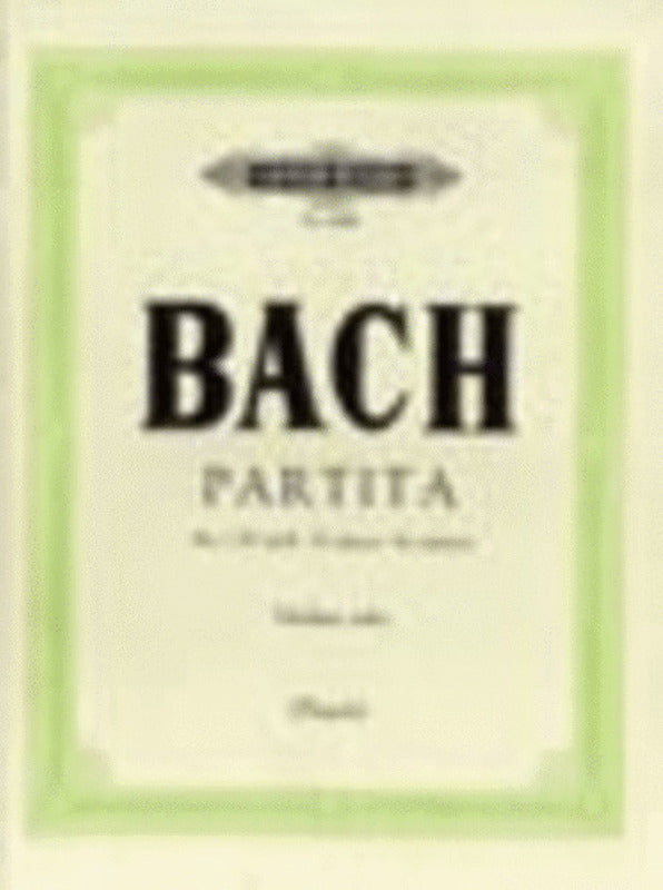 Js Bach - Partita No 1 B Minor Bwv 1002 Violin (Softcover Book)