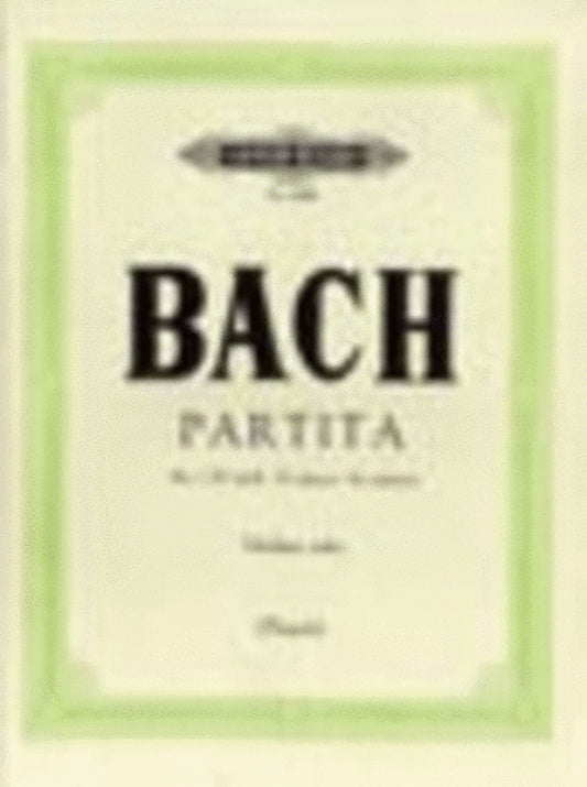 Js Bach - Partita No 1 B Minor Bwv 1002 Violin (Softcover Book)