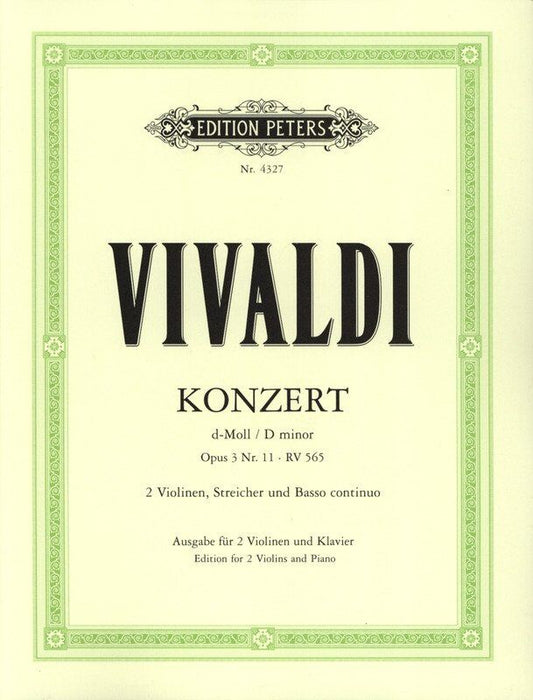 Vivaldi Concerto Grosso Op. 3 No. 11 for 2 Violins and Piano