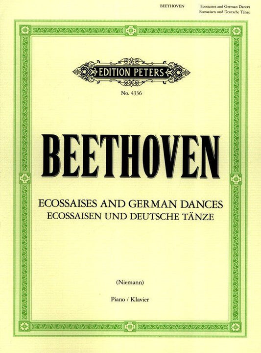 Beethoven - 6 Ecossaises and German Dances for Piano Solo, WoO 83:12 & WoO 8, Edition Peters, 1 Page