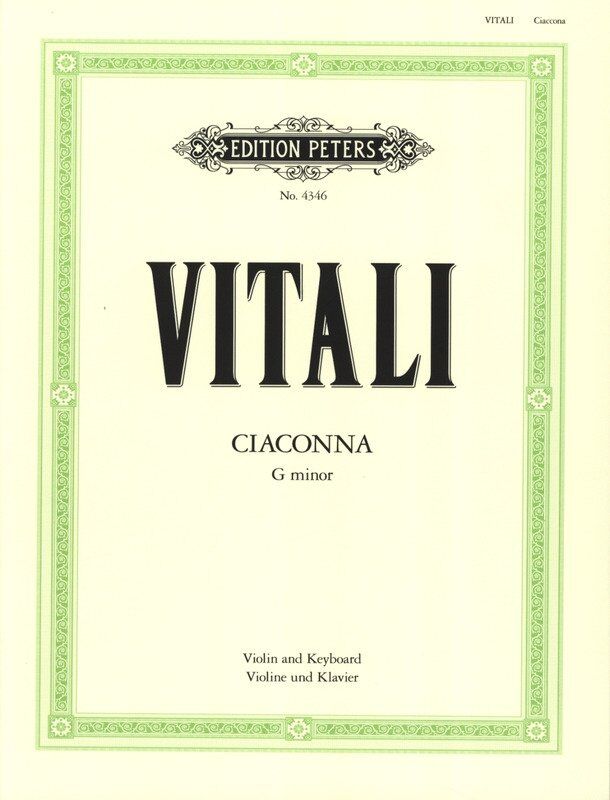 Vitali - Chaconne in G Minor for Violin and Piano, Edition Peters