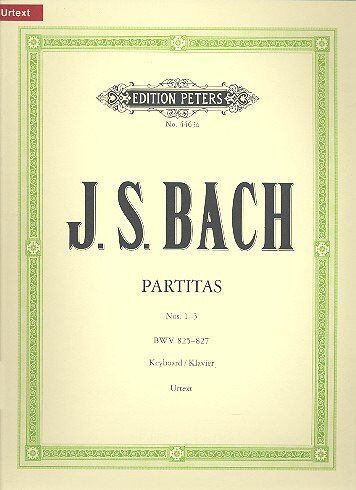 Bach Partitas Vol 1 Nos 1-3 BWV 825-827 for Piano Solo, Edited by Soldan, Published by Edition Peters