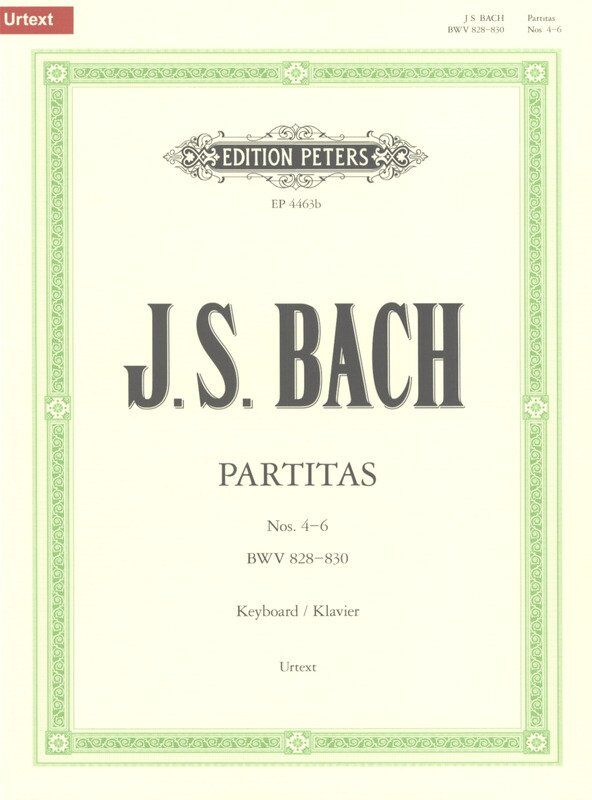 Bach Partitas Vol 2 Nos 4-6 BWV 828-830 for Piano Solo Edited by Soldan