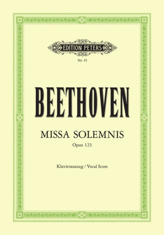 Missa Solemnis Op 123 D SATB Latin (Softcover Book)