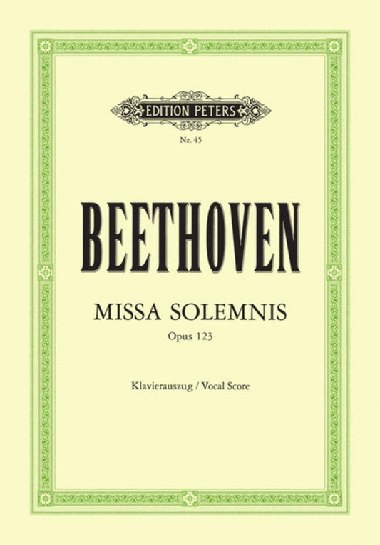 Missa Solemnis Op 123 D SATB Latin (Softcover Book)