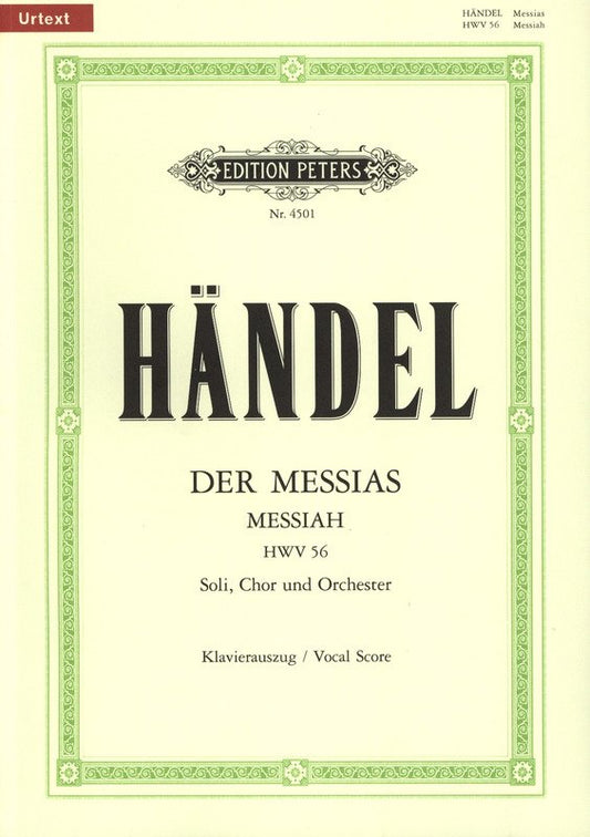 Handel: Messiah, HWV 56 — Vocal Score (Edition Peters)