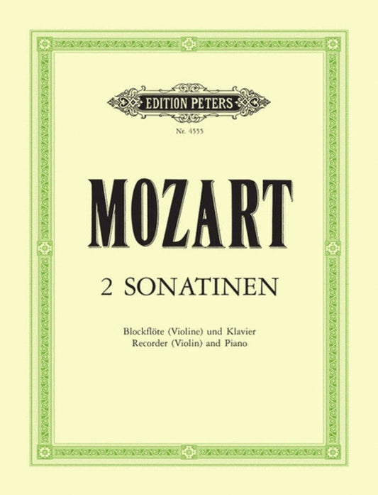 Sonatinas Nos 2 And 4 K 439B B Flat Tre Rec Piano (Softcover Book)