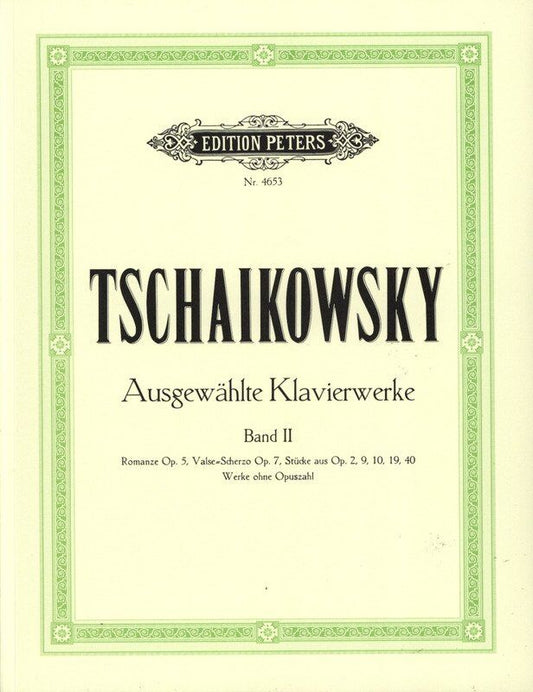 Tchaikovsky Selected Piano Works Vol 2 Ed Weitzmann