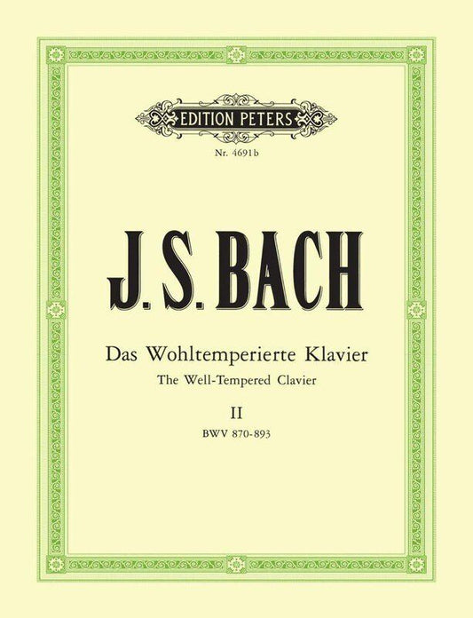 Bach - 48 Preludes and Fugues Vol 2 Urtext, Edited by Hermann Keller, Piano Solo, Edition Peters
