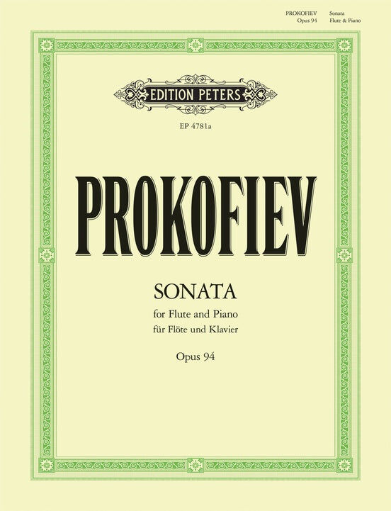 Prokofiev Sonata for Flute and Piano Op. 94 - Instrumental Duet - Peters EP4781A