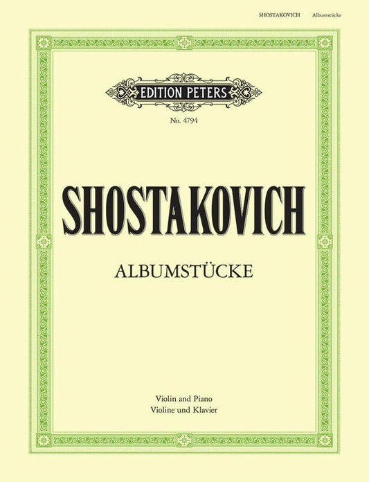 Shostakovich Album Pieces for Violin and Piano
