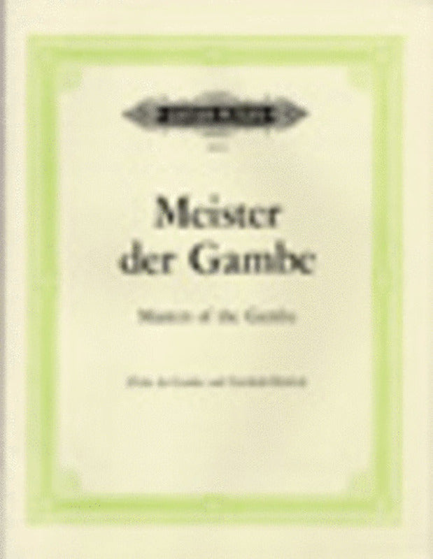 Old Masters Of The Gamba Viola Da Gamba/Piano (Softcover Book)
