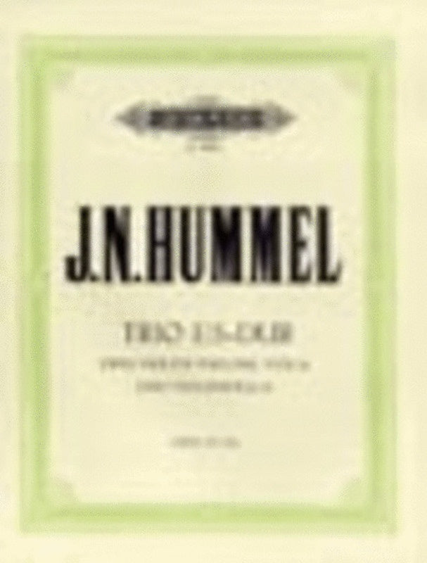 Trio E Flat 2Vla Vc (Or Violin Viola Vc) (Music Score/Parts) Book