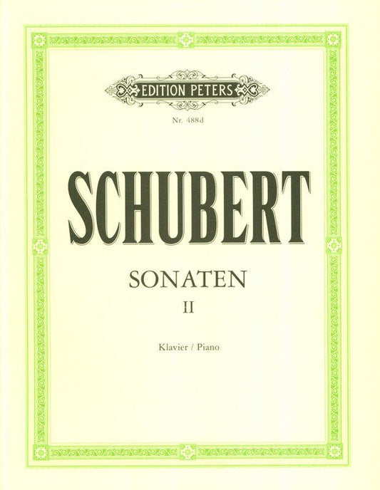 Schubert - Sonatas Vol. 2 for Piano Urtext, Edition Peters