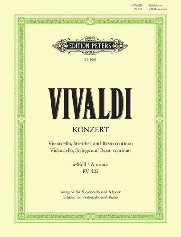 Concerto in A Minor RV 442 for Cello by Vivaldi - Edition Peters