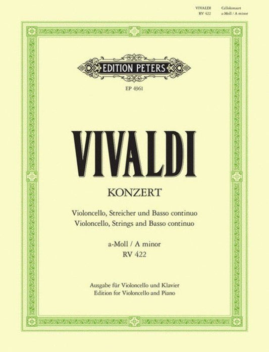 Concerto in A Minor RV 442 for Cello by Vivaldi - Edition Peters