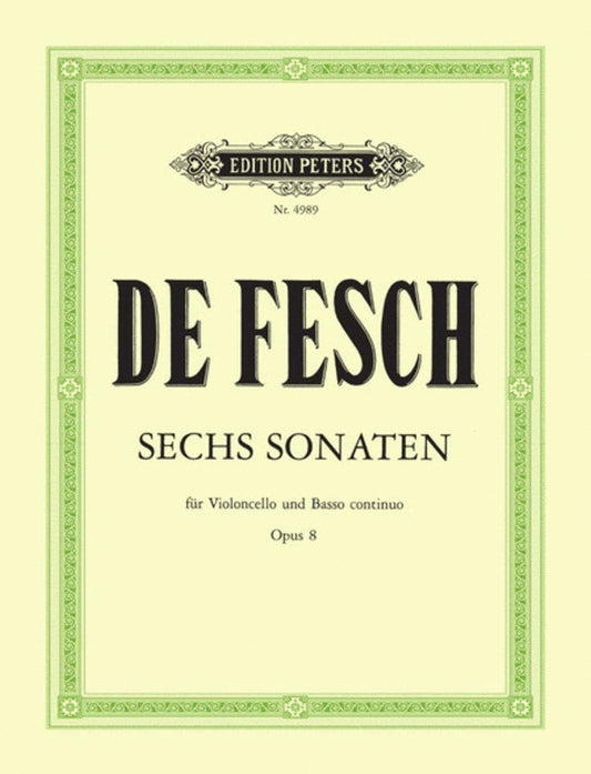 Sonatas 6 Op 8 Vlc Piano (Softcover Book)