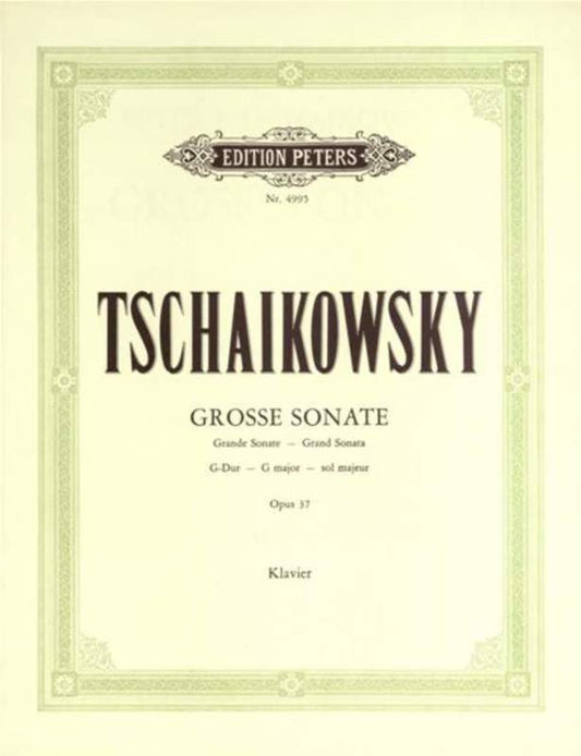 Tchaikovsky - Sonata In G Op 37 Piano (Softcover Book)