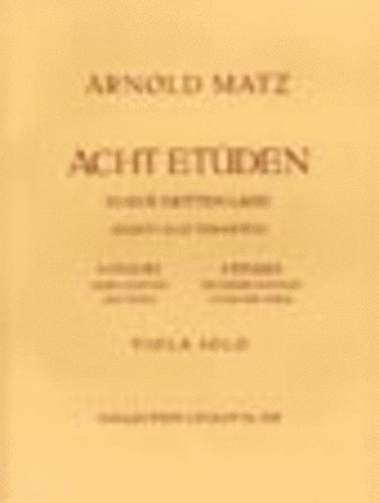 Studies 8 Third Position Viola (Softcover Book)