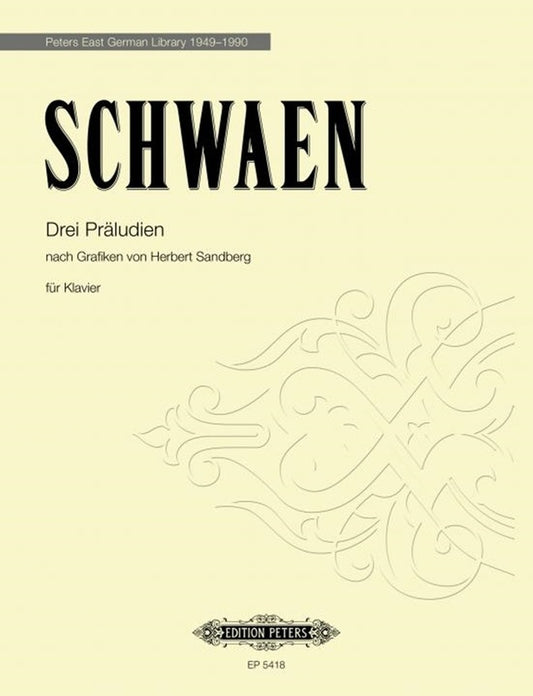 Drei Praludien Zu Grafiken Von Herbert Sandberg Piano (Pod) Softcover Book (Piano)