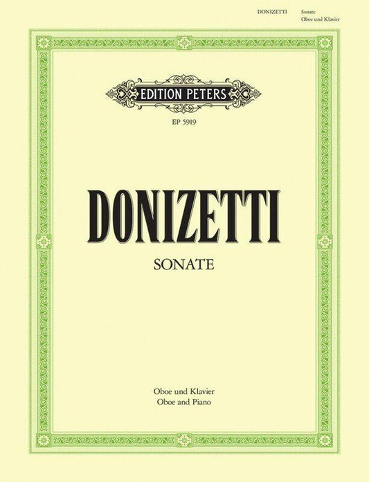 Donizetti Sonata in F Major for Oboe and Piano - Edition Peters
