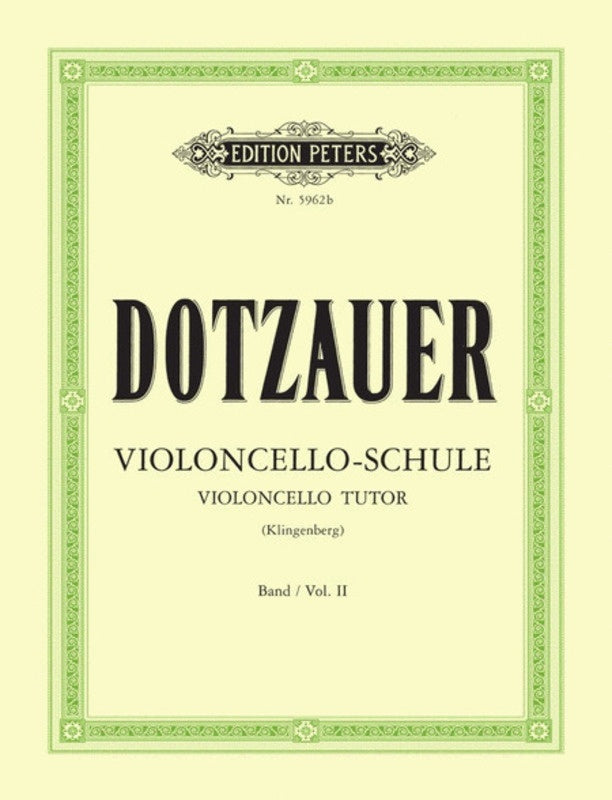 Dotzauer - Cello Tutor Vol 2 Ed Klingenberg (Softcover Book)