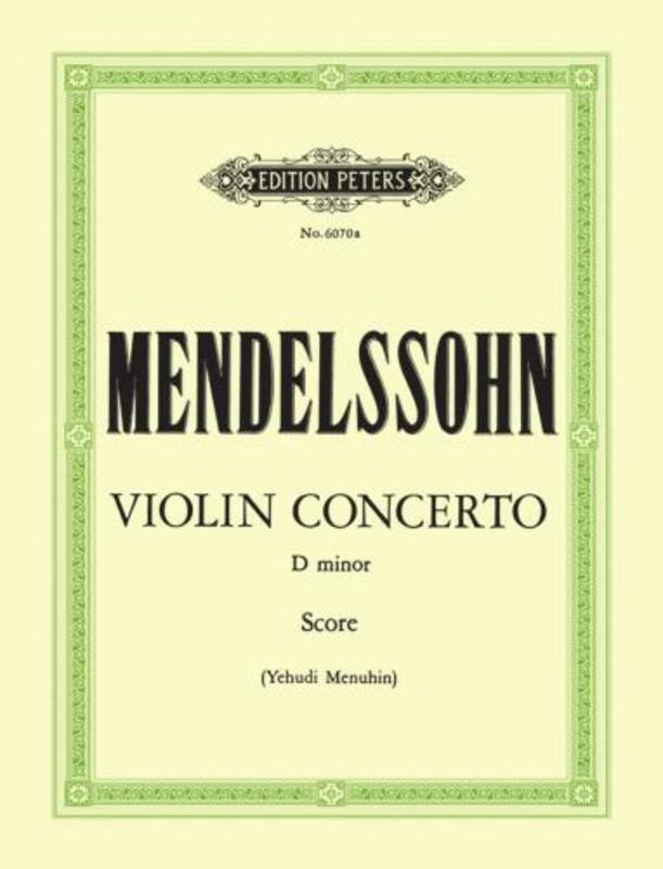 Violin Concerto D Min Ed Menuhin Score (Softcover Book)