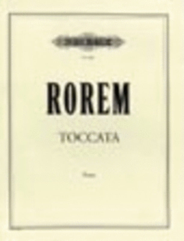 Ned Rorem - Toccata For Piano (Softcover Book)