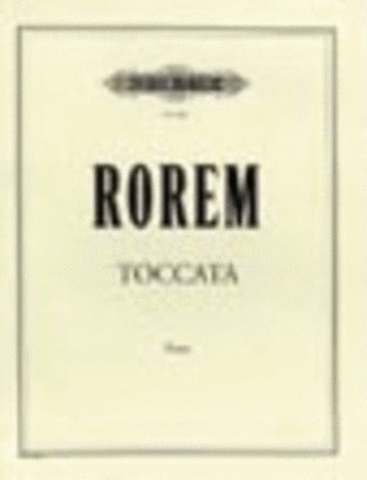 Ned Rorem - Toccata For Piano (Softcover Book)