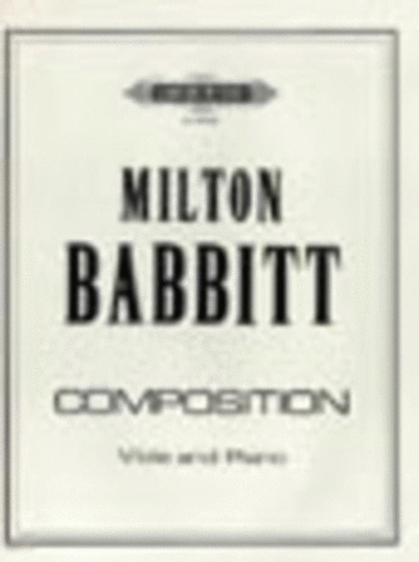 Composition Vla/Piano Score (Softcover Book)