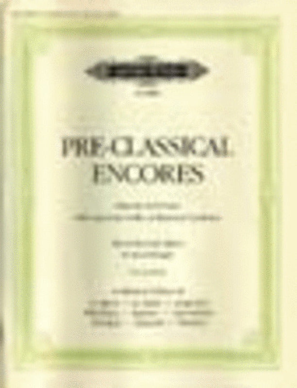 Pre Classical Encores clarinet Piano (Softcover Book)