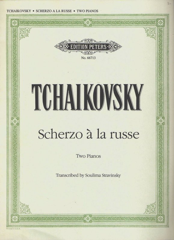 Scherzo A La Russe Op 1 No 1 2 Piano 4 Hand (Softcover Book)