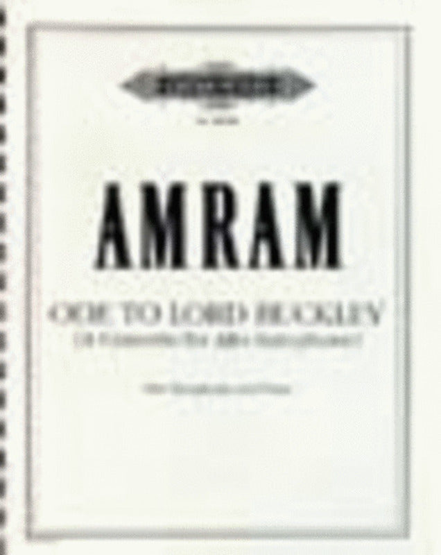 Ode To Lord Buckley Alto Sax Piano (Softcover Book)