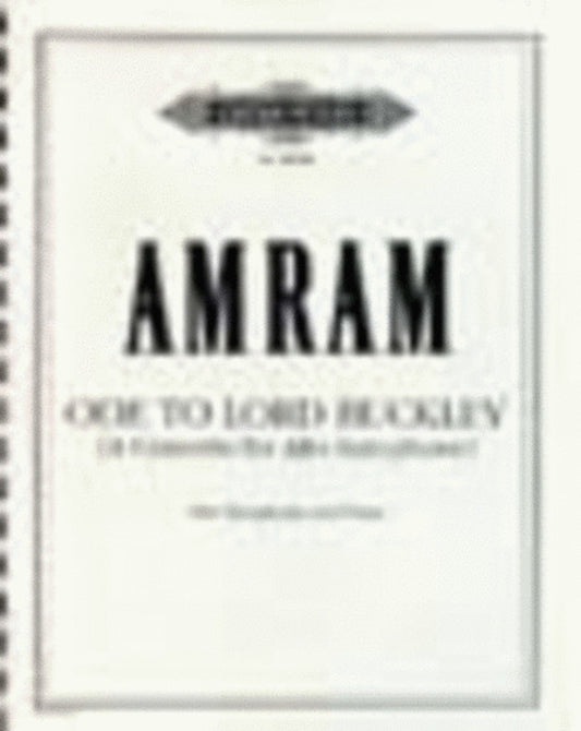 Ode To Lord Buckley Alto Sax Piano (Softcover Book)