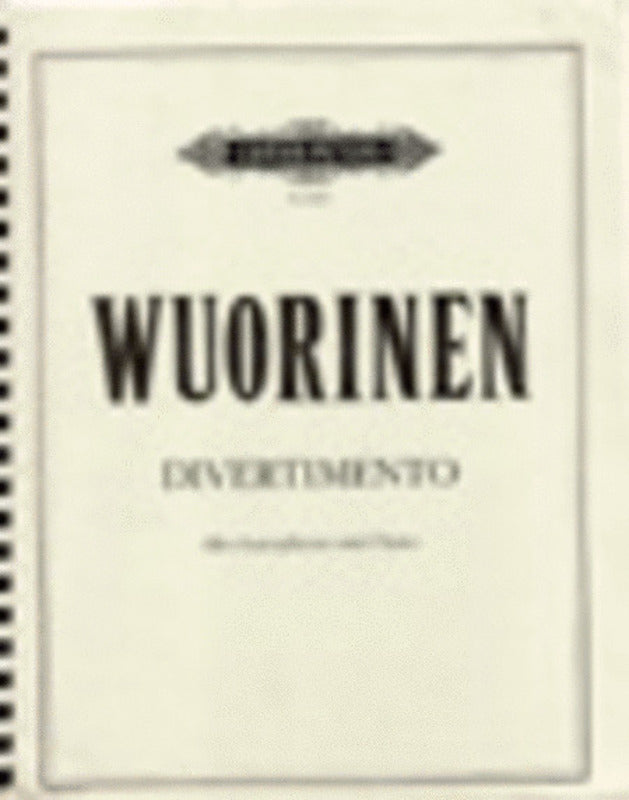 Divertimento Alto Sax/Piano (Softcover Book)