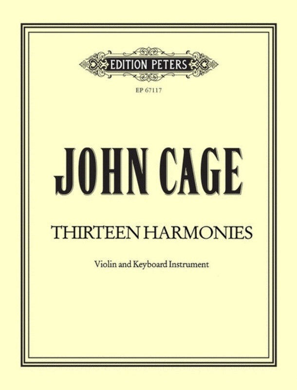 13 Harmonies Violin Solo by John Cage - Peters EP67117