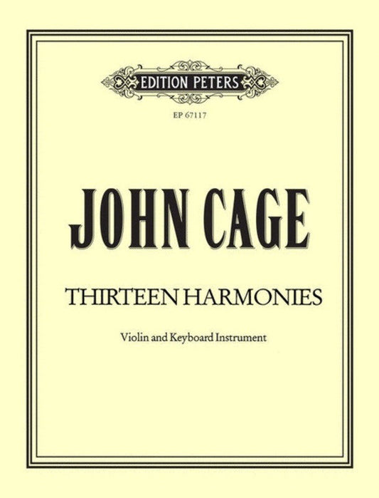 13 Harmonies Violin Solo by John Cage - Peters EP67117