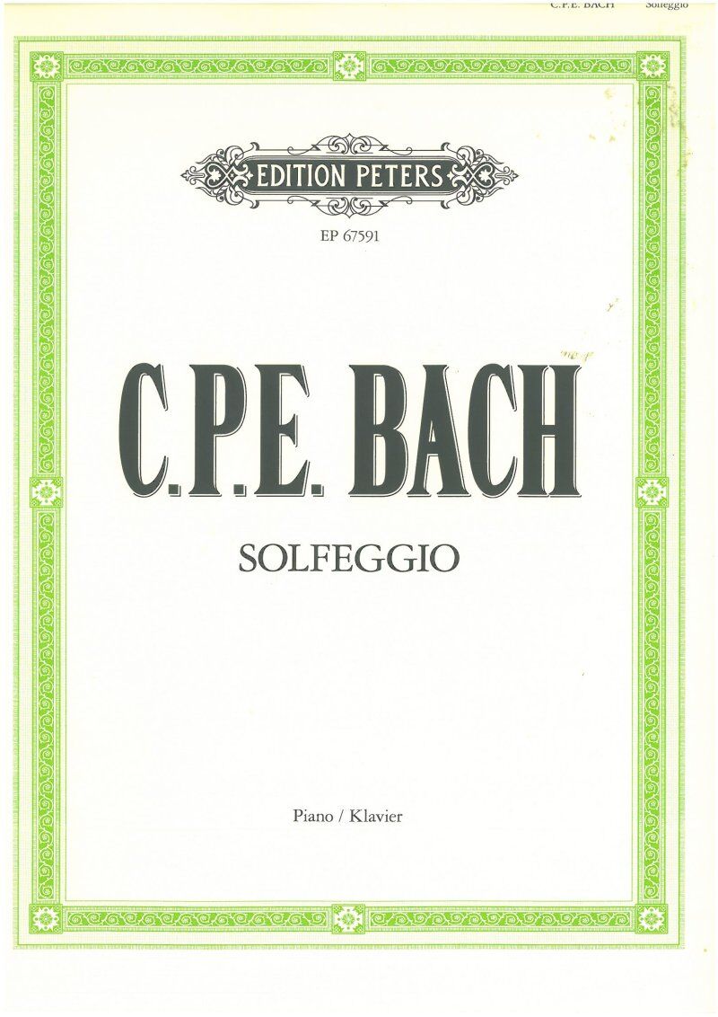 CPE Bach - Solfeggio for Solo Piano, Edition Peters, 1 Page